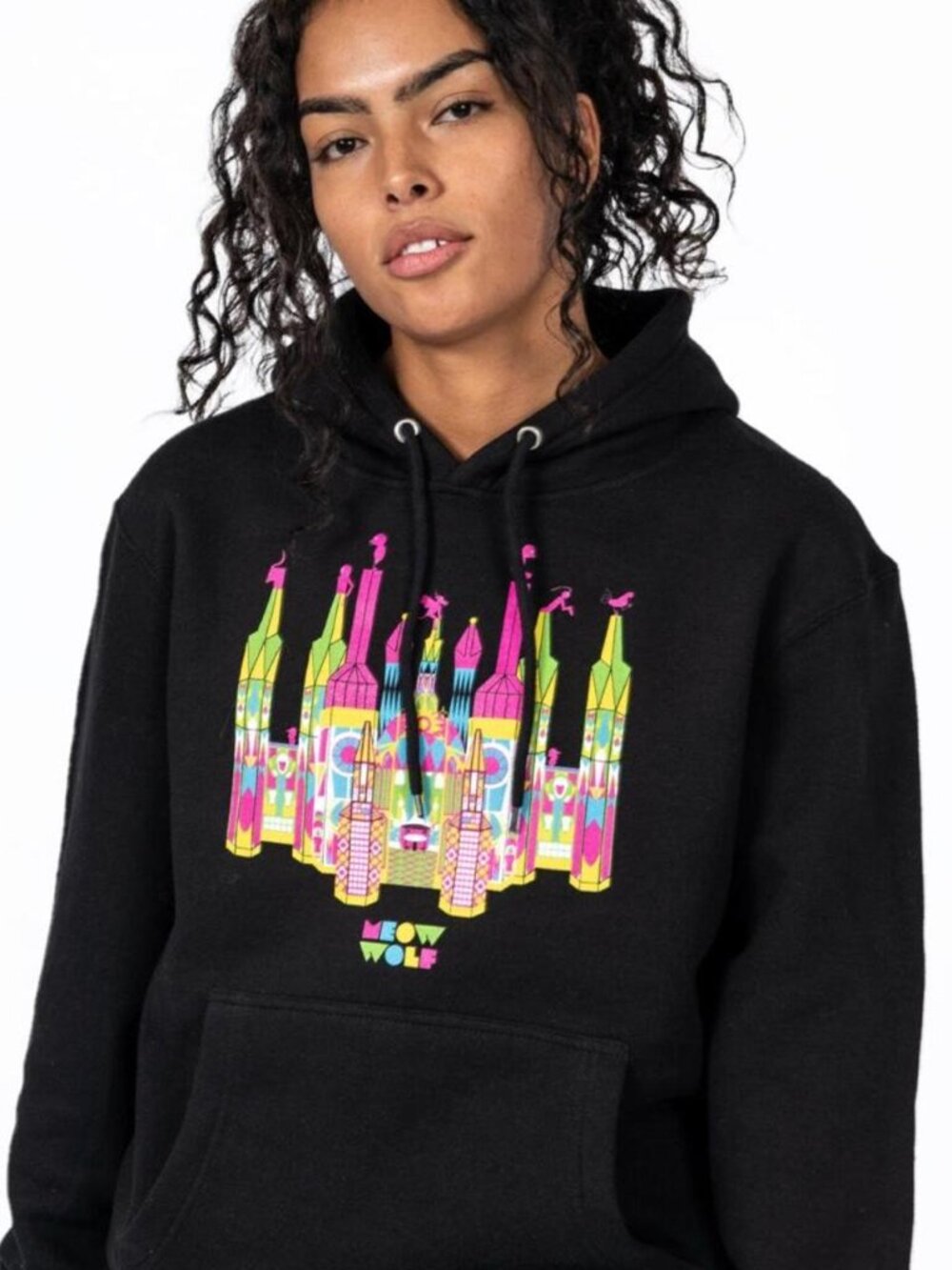 Black Meow Wolf "Cathedral" hoodie by Lane Seven size XL , great shape! EUC. Uni